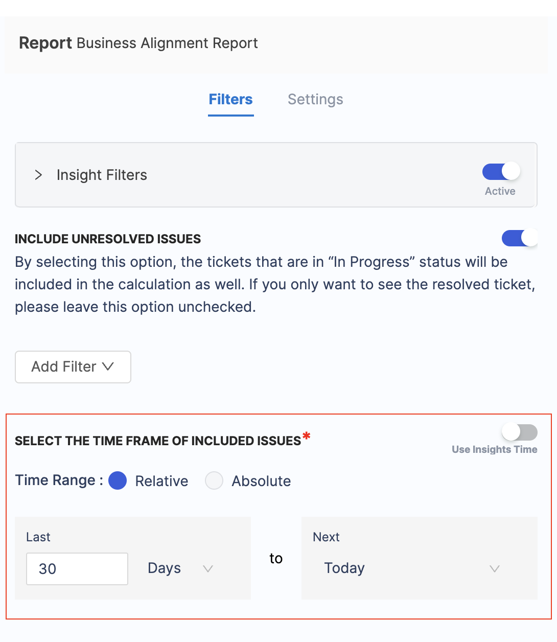 In Progress Time Period